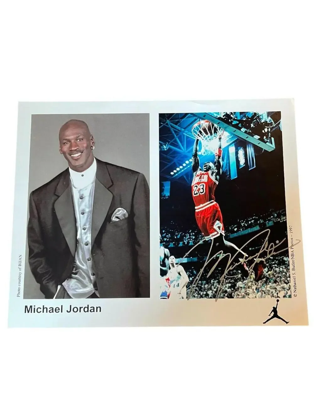 Michael Jordan Fan Edition Facsimile Signed Photo Display Card